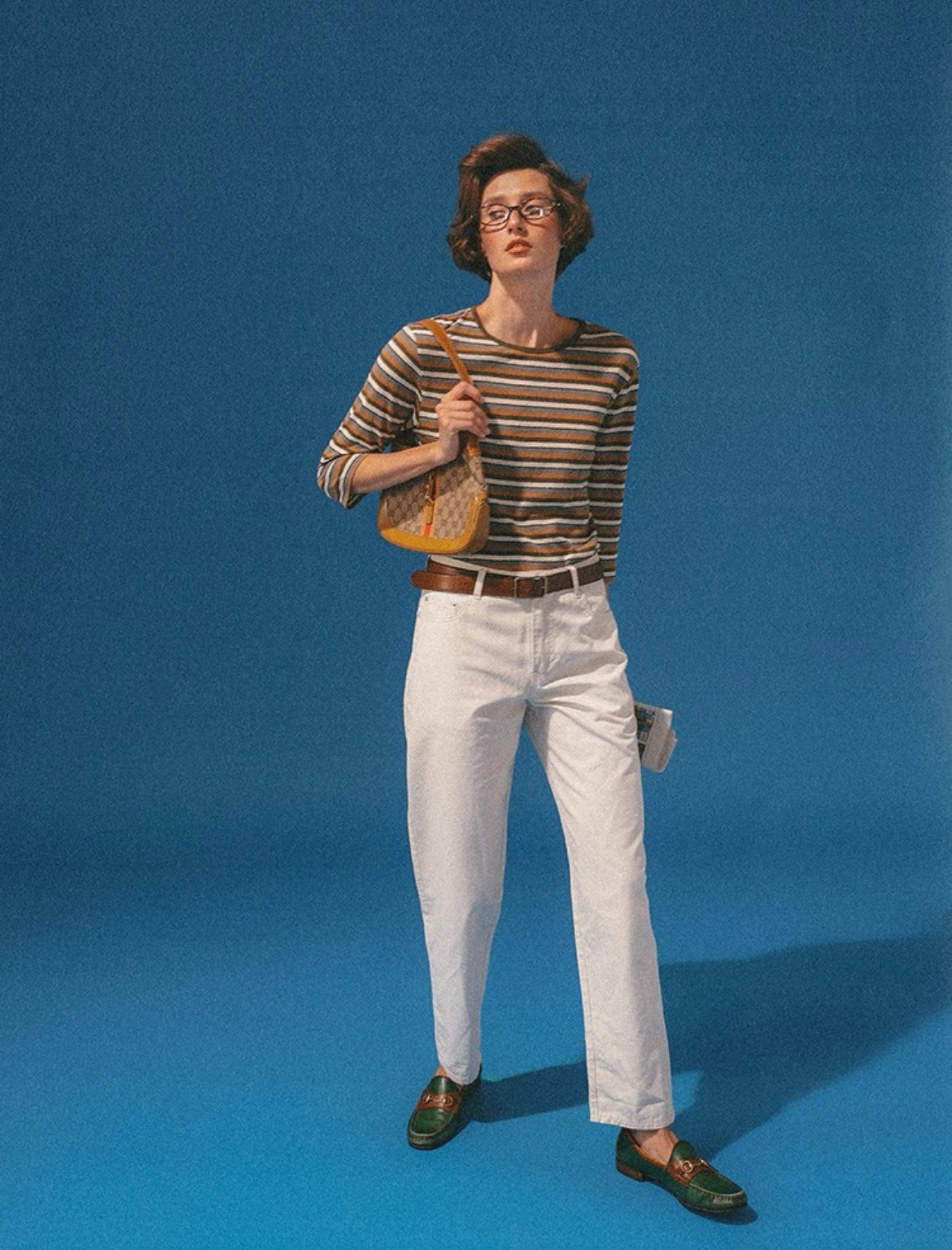 Classic Retro Striped Three-Quarter Sleeve Tee